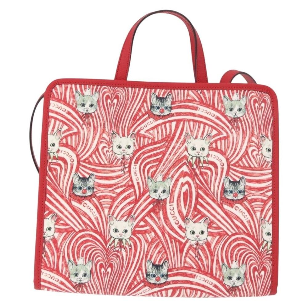 Gucci Leather Yuko Higuchi Handbag Red